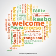 Welcome In Different Languages Vector Free Download