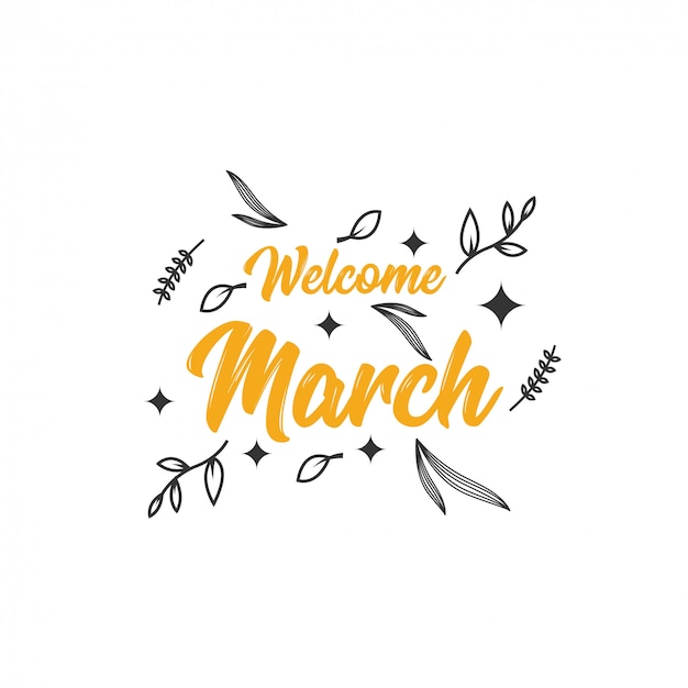 Premium Vector | Welcome march illustration