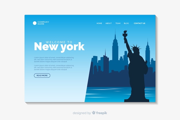 Download Free Welcome To New York Landing Page Template Free Vector Use our free logo maker to create a logo and build your brand. Put your logo on business cards, promotional products, or your website for brand visibility.