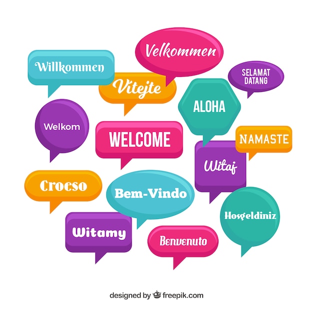 Welcome pattern in different languages | Free Vector