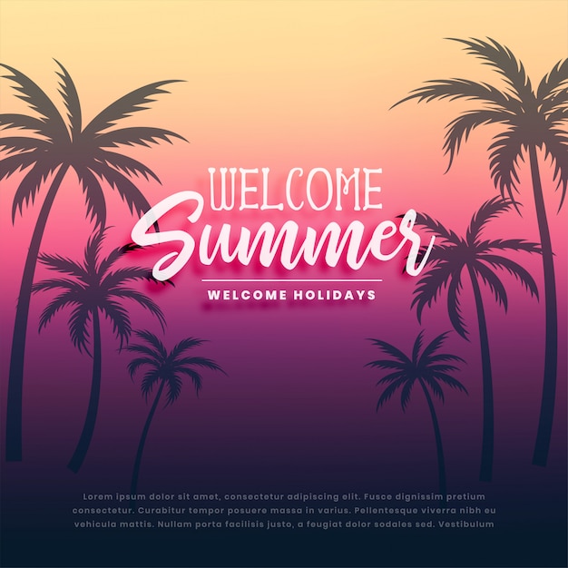 Download Free Vector | Welcome summer holidays background
