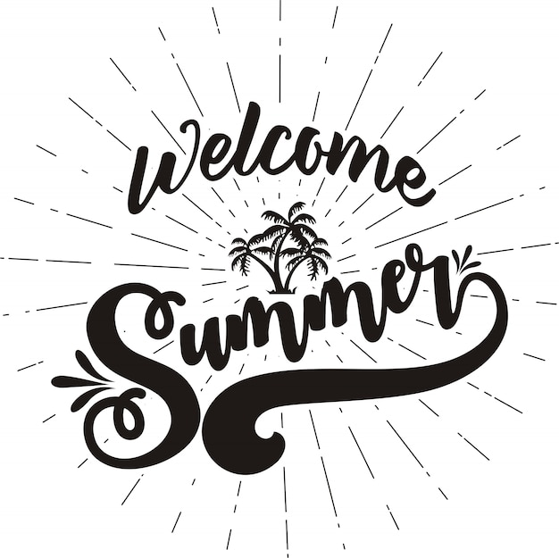 Welcome summer vector illustration | Premium Vector