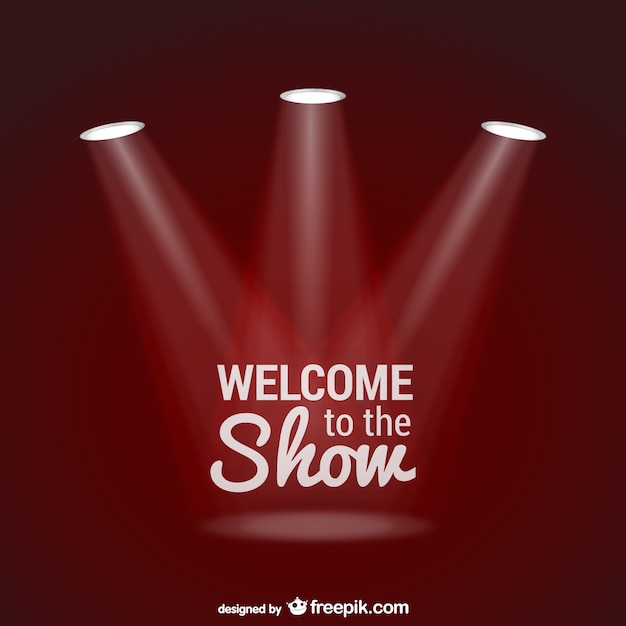 Welcome to the show vector with spotlights Vector | Free Download