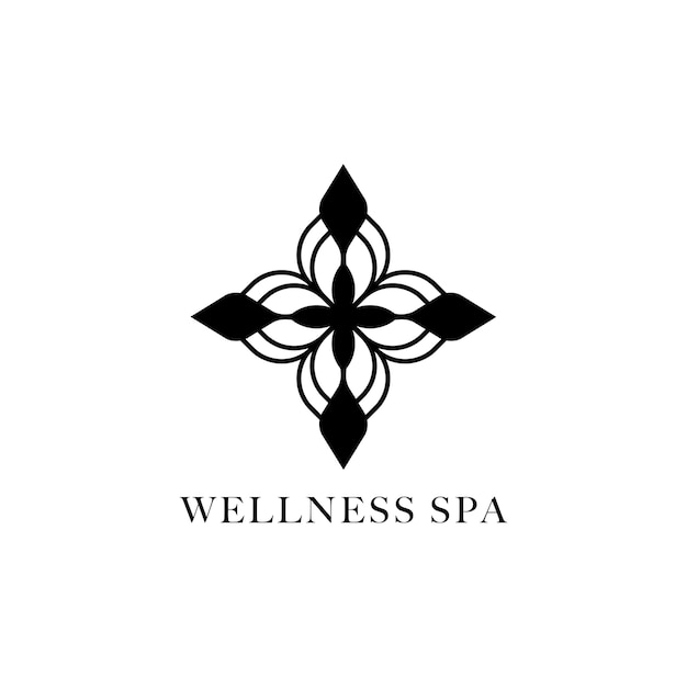 Wellness spa design logo vector | Free Vector