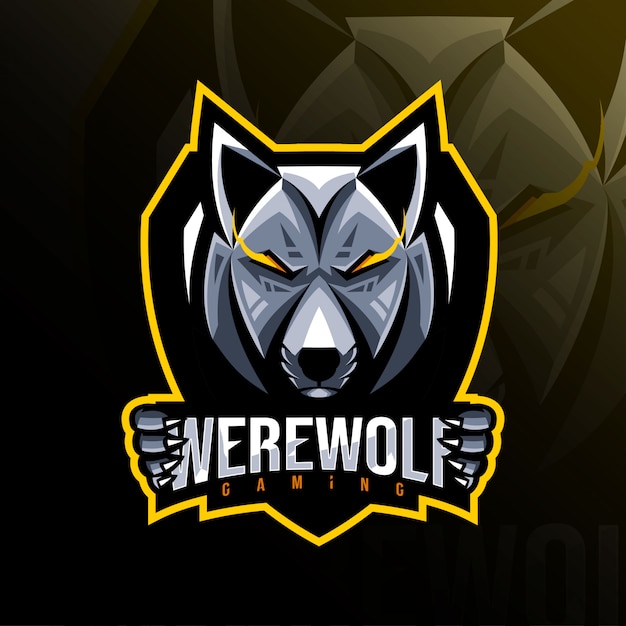 Premium Vector | Werewolf mascot logo esport template