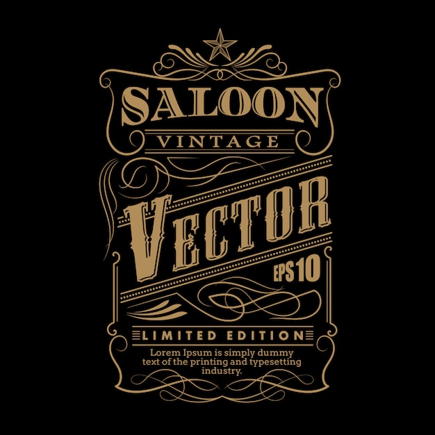 Download Western hand drawn frame label border vintage vector illustratio Vector | Premium Download