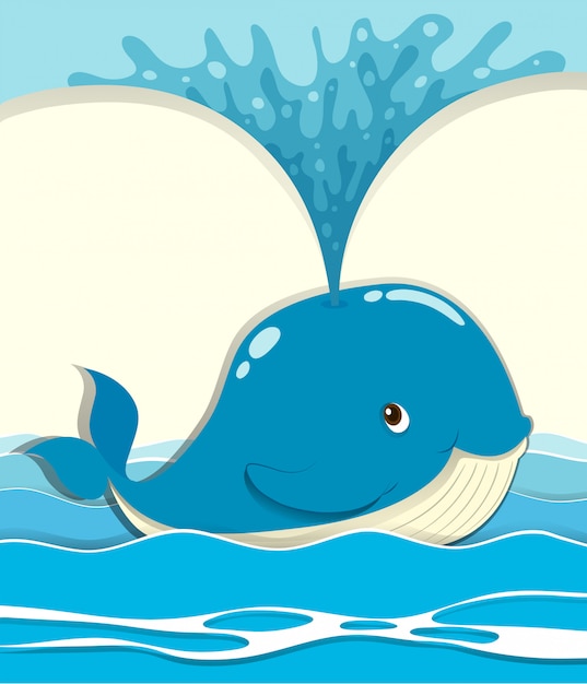 Free Vector | Whale splashing water out