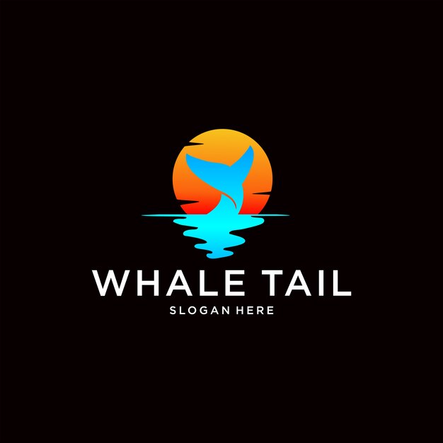 Premium Vector | Whale tail logo