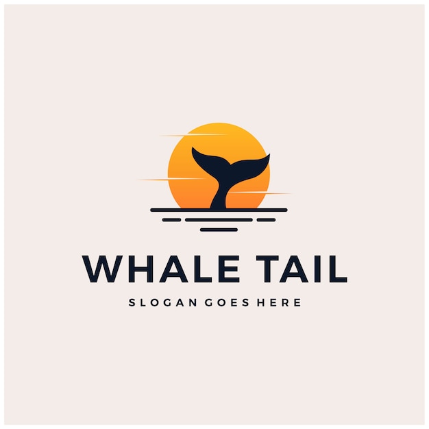 Download Free Whale Tail Sunset Logo Design Icon Illustration Premium Vector Use our free logo maker to create a logo and build your brand. Put your logo on business cards, promotional products, or your website for brand visibility.