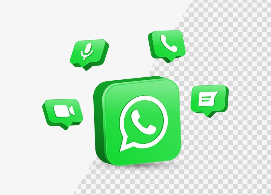 Premium Vector | Whatsapp icon 3d logo in square for social media logos