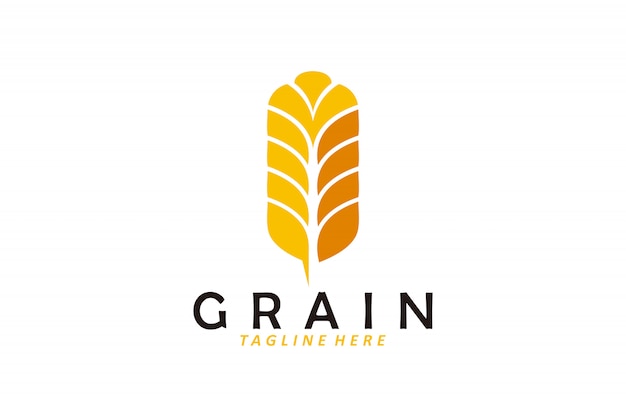 Wheat grain logo vector isolated | Premium Vector