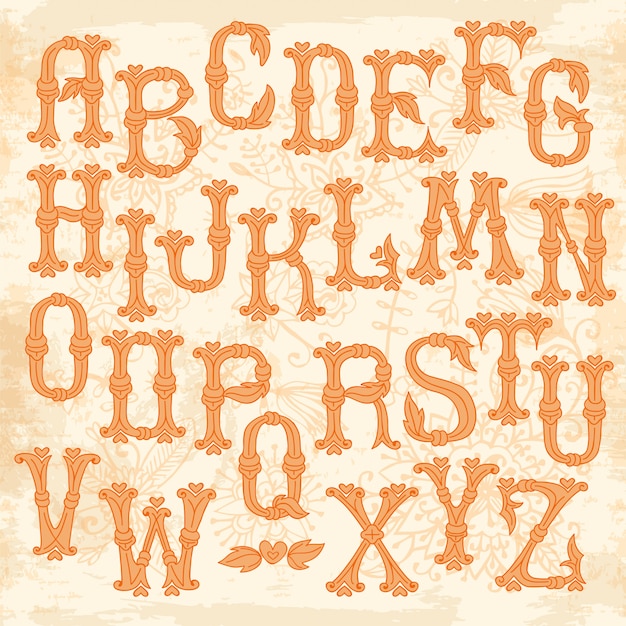 Premium Vector Whimsical Hand Drawn Alphabet Letters