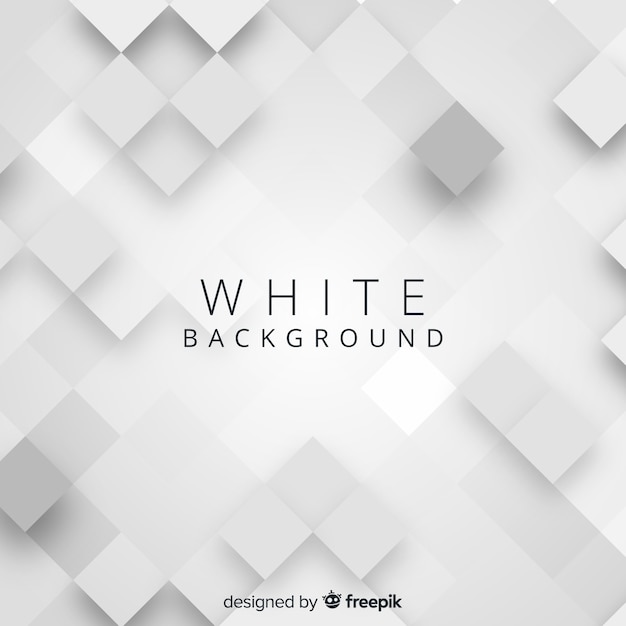 White 3d paper style background Free Vector