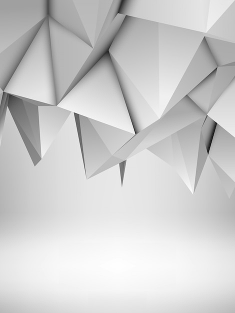 White abstract polygonal background Vector | Premium Download