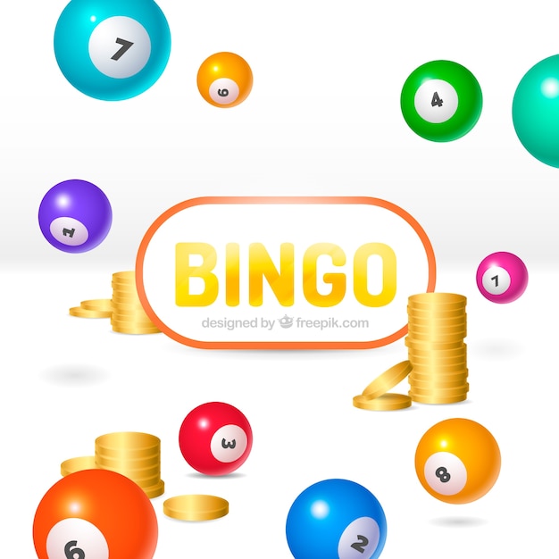 White background of bingo balls | Free Vector