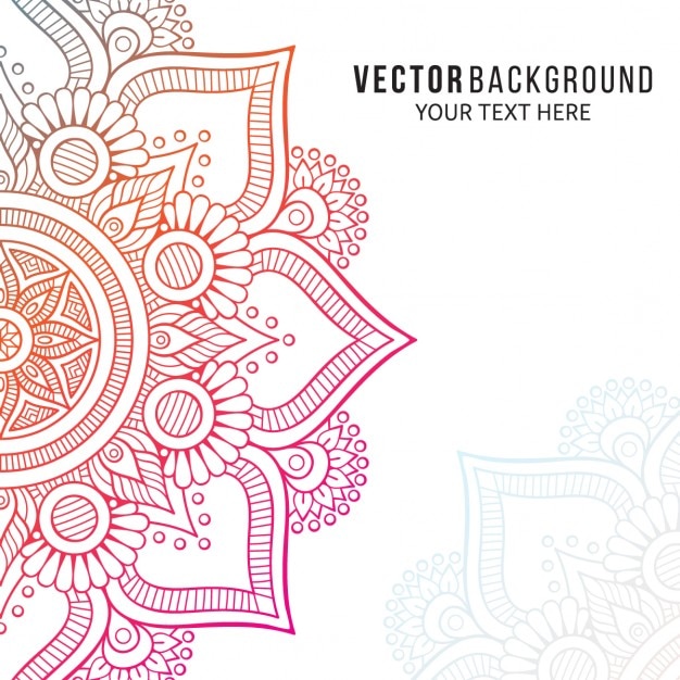 Free Vector | White background with a mandala