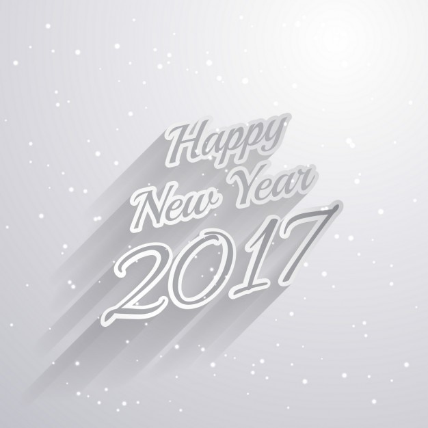 White background with snow happy new year\
2017