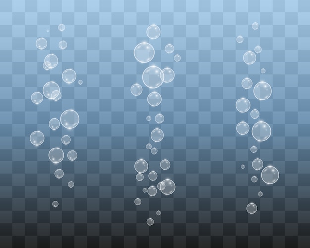 Premium Vector White Beautiful Bubbles On A Transparent Background Illustration Soap Bubbles