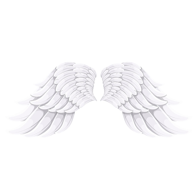Premium Vector | White bird or angel wings