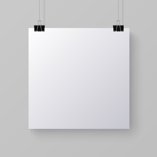 Download White blank square sheet of paper, mock-up | Premium Vector