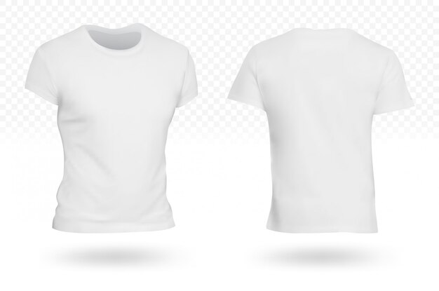 White blank t-shirt template isolated Vector | Premium Download