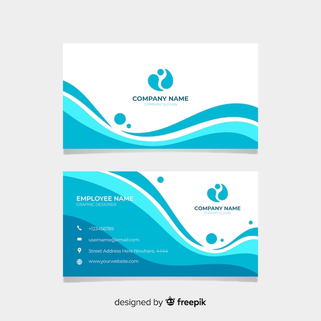 Download Free White And Blue Visiting Card With Logo Template Free Vector Use our free logo maker to create a logo and build your brand. Put your logo on business cards, promotional products, or your website for brand visibility.