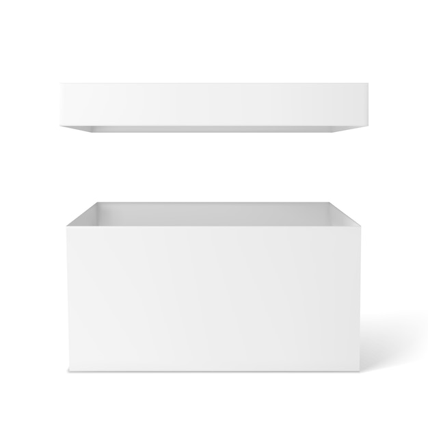 Download Premium Vector | White box mockup. blank packaging box ...
