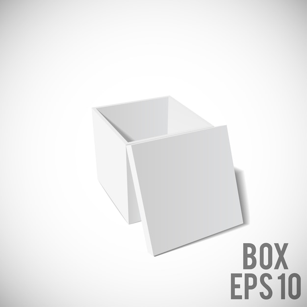 Download White box mockup cardboard package eps 10 Vector | Premium ...