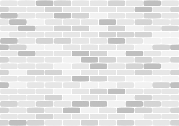 プレミアムベクター 白いレンガの壁のシームレスなパターン イラスト