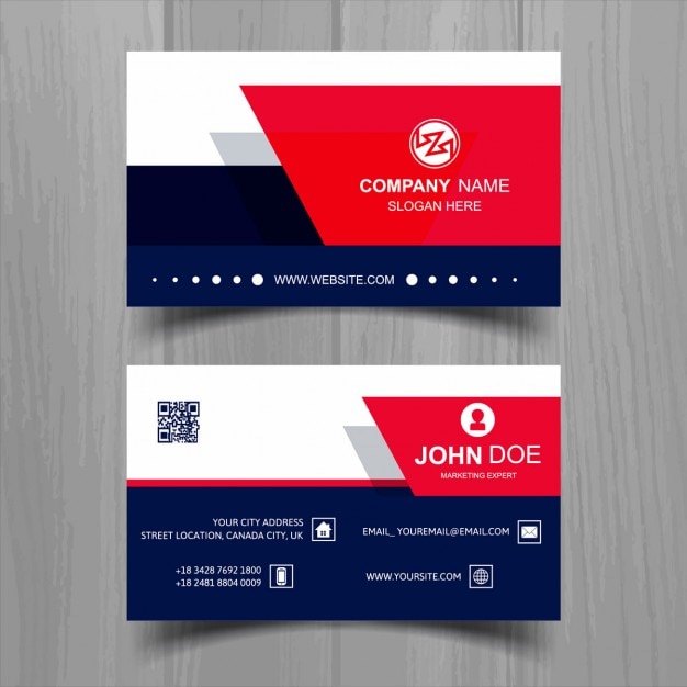 Download Free Download Free White Business Card With Blue And Red Shapes Vector Use our free logo maker to create a logo and build your brand. Put your logo on business cards, promotional products, or your website for brand visibility.