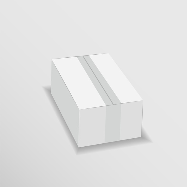 Download White cardboard box is easy to change colors mock up ...