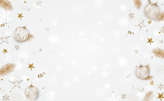 White christmas background with space for text Vector | Premium Download