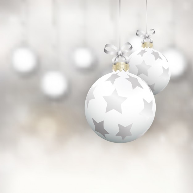 white christmas balls