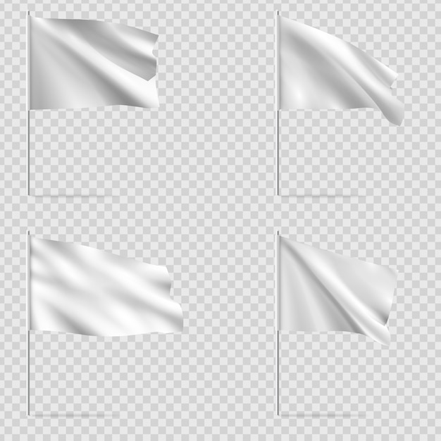 Premium Vector White Clean Horizontal Waving Template Flag