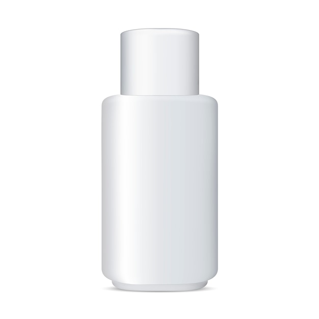 Download White cosmetic bottle mockup. advertising product Vector | Premium Download