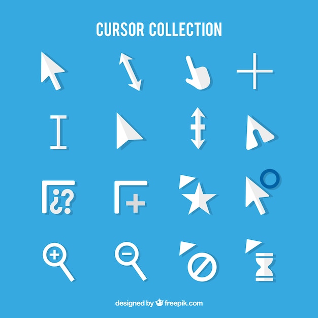 Download White cursor pack Vector | Free Download