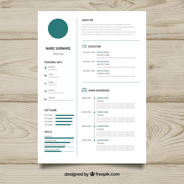 Free Vector | White cv design