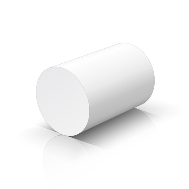 White Cylinder Premium Vector