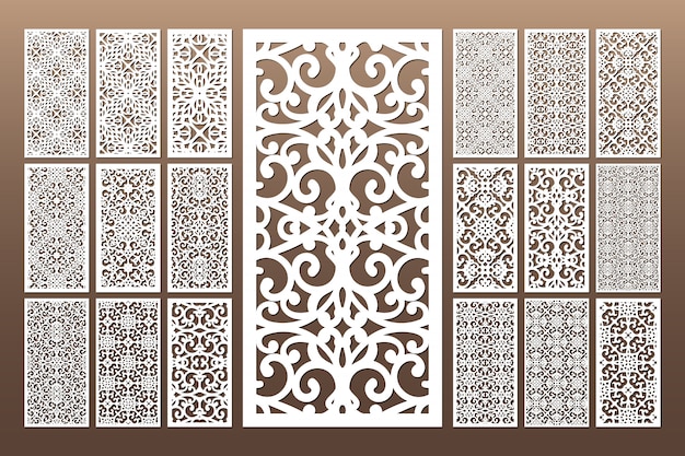 White decorative die cut seamless pattern Premium Vector