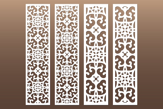 Premium Vector | White decorative die cut seamless pattern