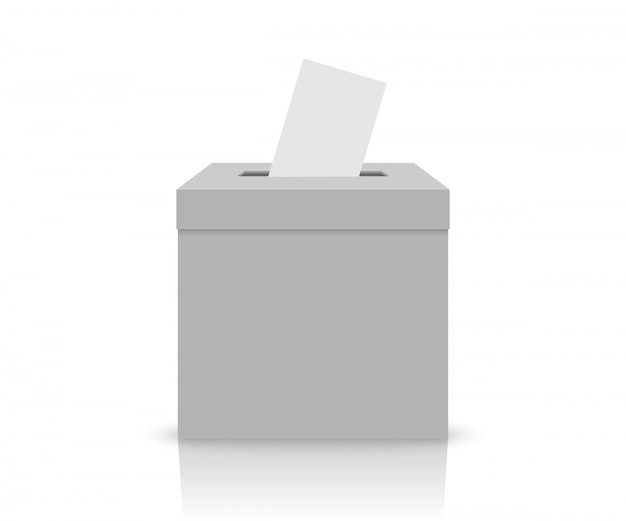 Premium Vector White Election Box