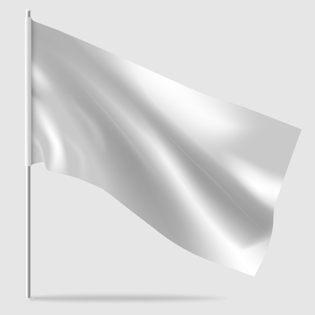 白い旗のイラスト プレミアムベクター