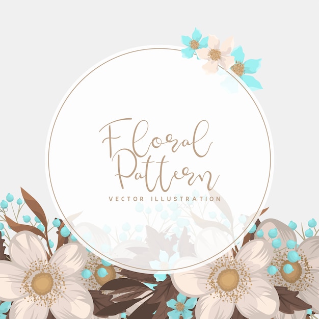 Free Vector | White floral background flower border