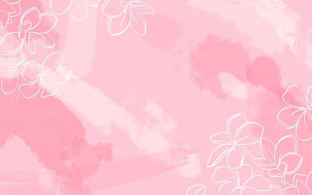 Free Vector | White flowers on watercolor background