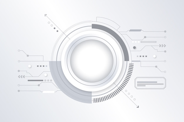 White futuristic technology background | Free Vector