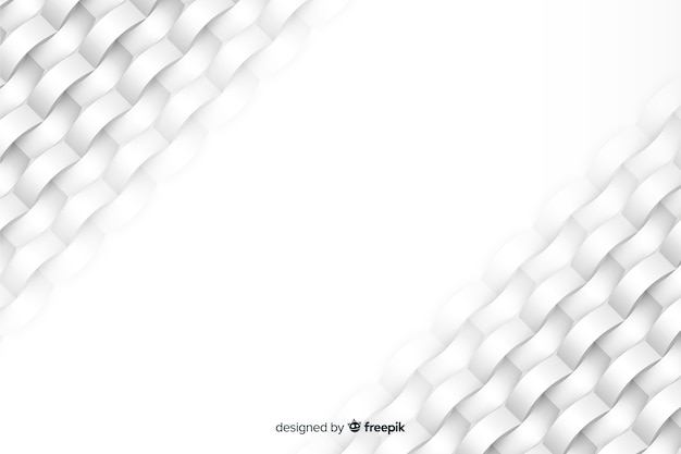 White geometric shapes background in paper style Free Vector