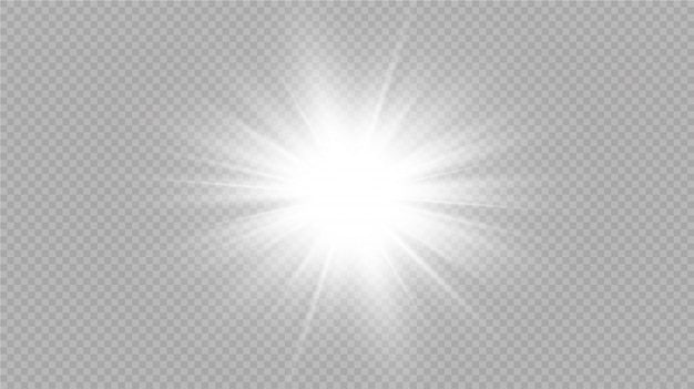 Premium Vector | White glowing light explodes on a transparent ...