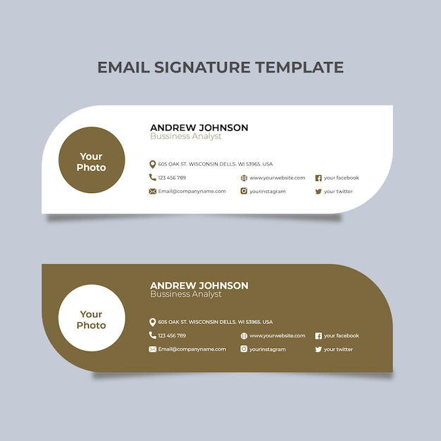 Download Free White Gold Email Signature Premium Vector Use our free logo maker to create a logo and build your brand. Put your logo on business cards, promotional products, or your website for brand visibility.