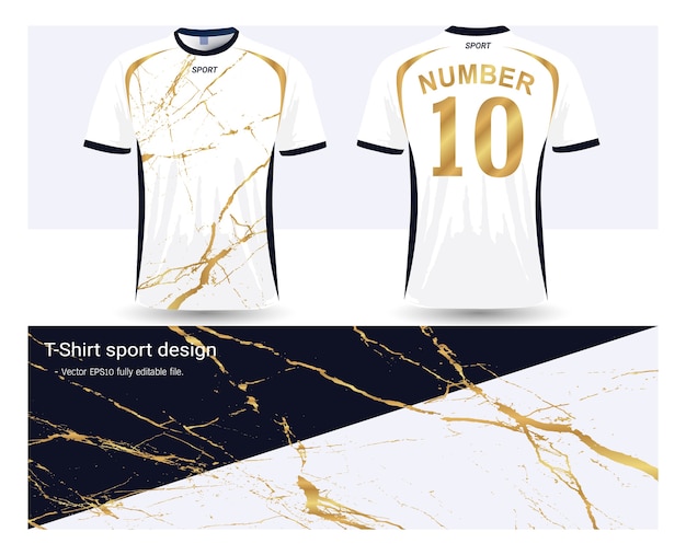Download White gold soccer jersey sport mockup Vector | Premium ...