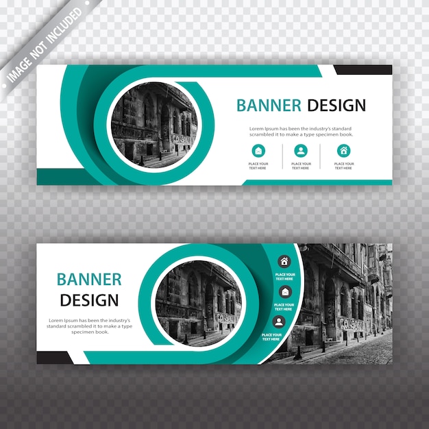 Free Vector | White and green banner design